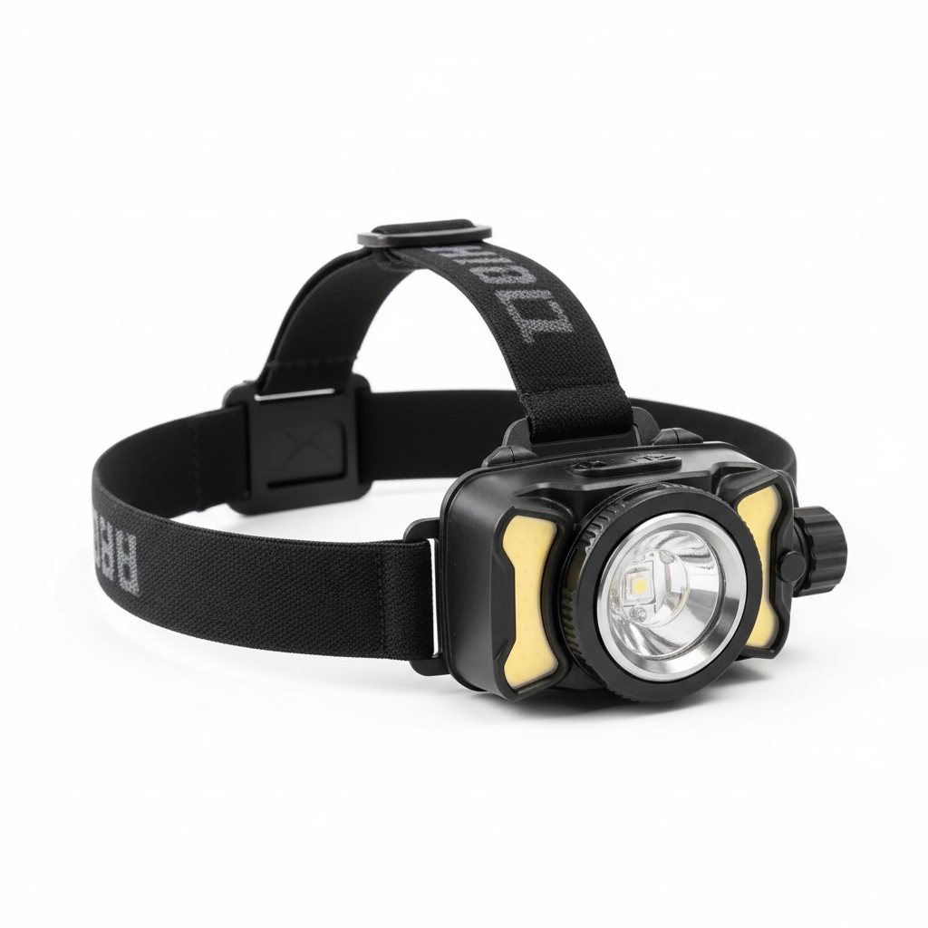 Rechargeable LED Headlamp with Adjustable Focus and Motion Sensor