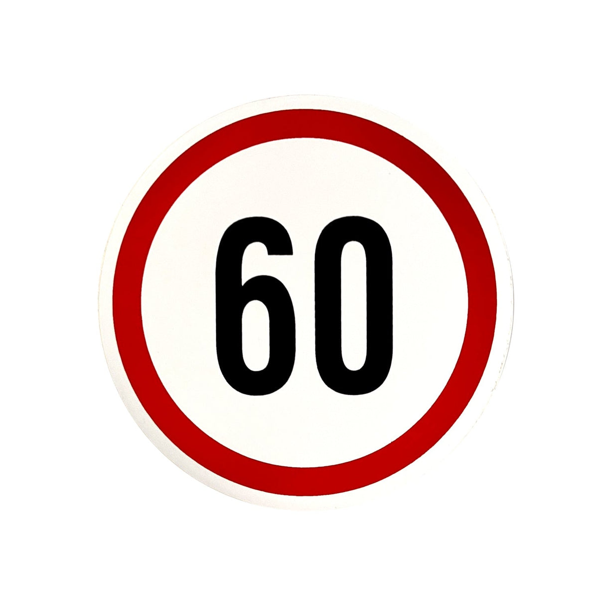 Reflective Speed Limit Sticker – 13 cm & 19 cm