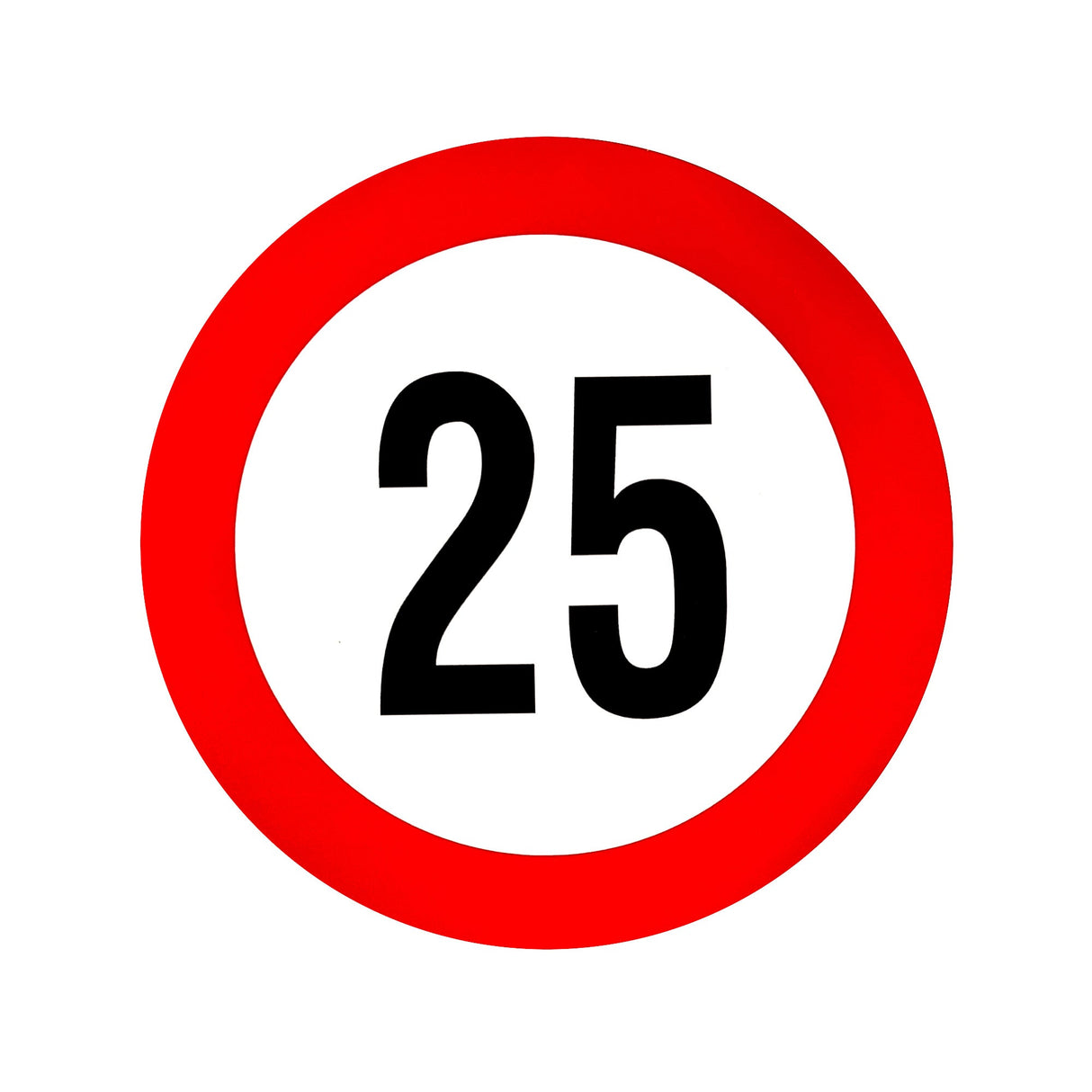 Reflective Speed Limit Sticker – 13 cm & 19 cm