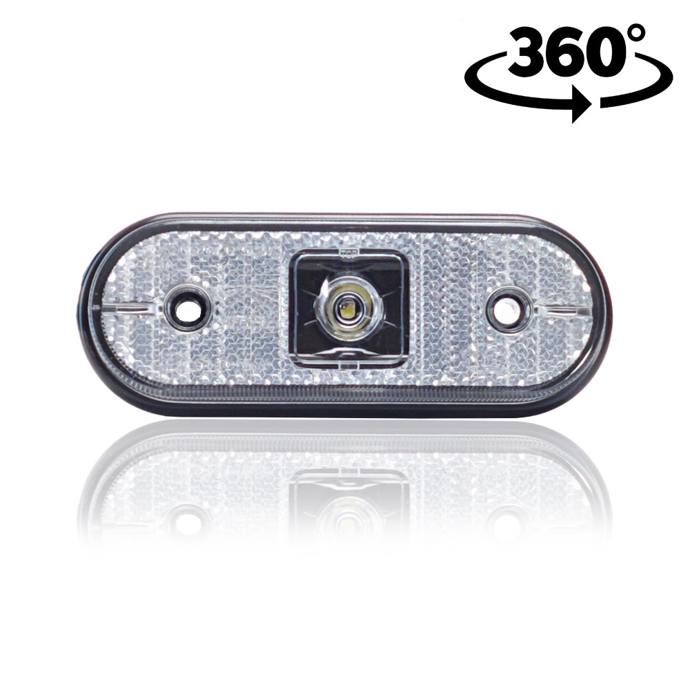 Aspöck Unipoint LED Position Lamp with White Cable