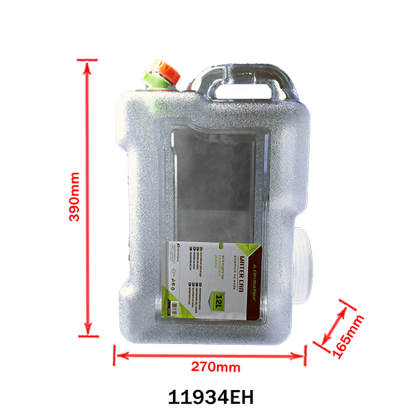 12L Transparent Plastic Jerry Can with Spout
