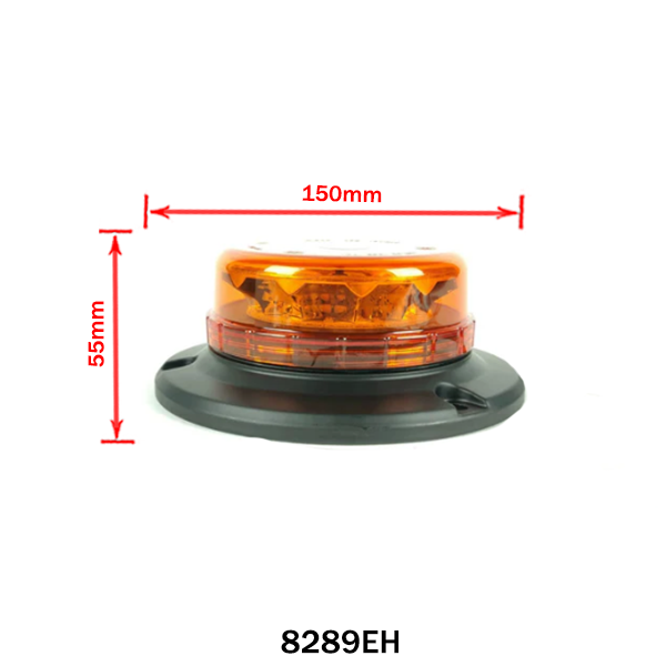 Ultra-Slim Amber LED Strobe Light 12/24V