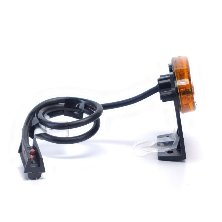 Luce di posizione LED ovale gialla con supporto Flatpoint II Aspöck