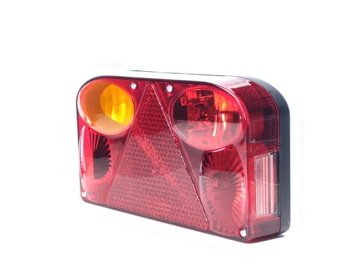 Rounded Triangle Trailer Tail Light with Reflector