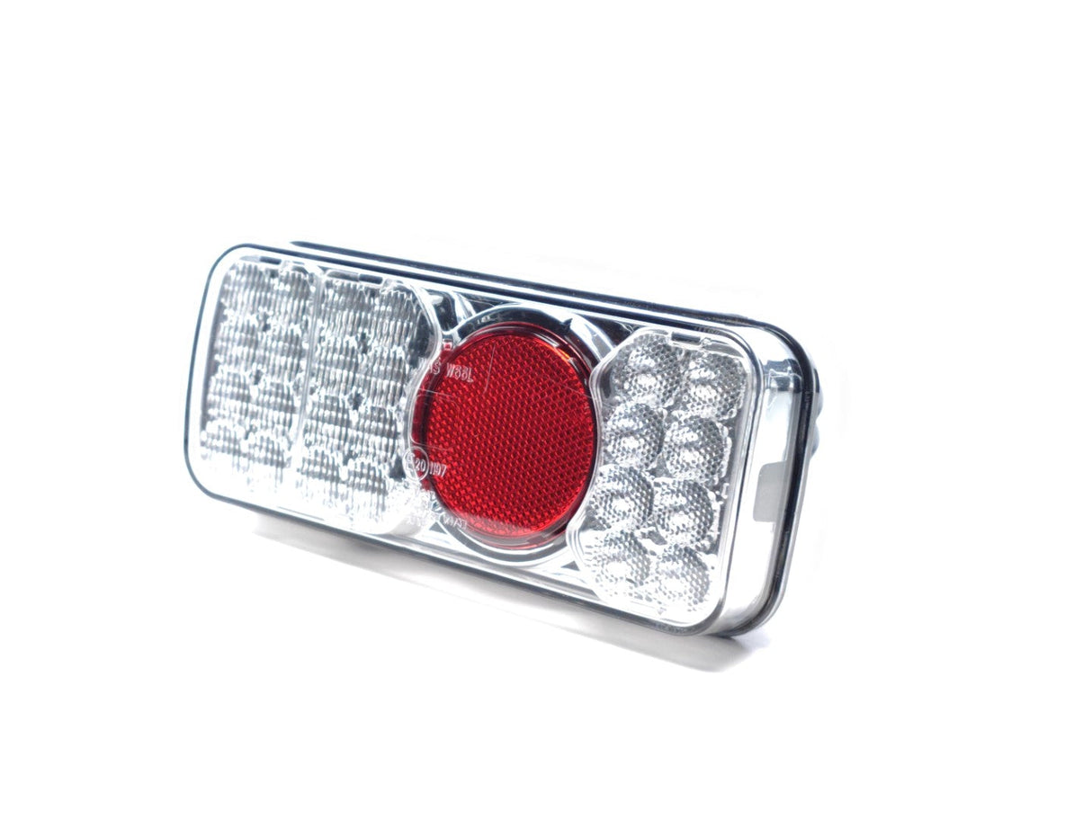 LED Rear Light 5-Function with Clear Lens 12/24V