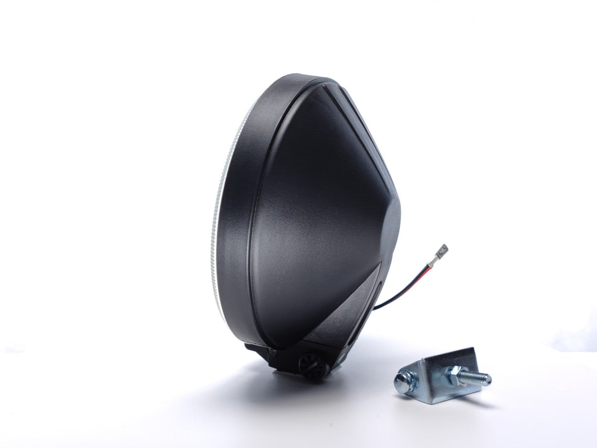 Round Long-Range Spotlight White with 12V Bulb, 184 mm