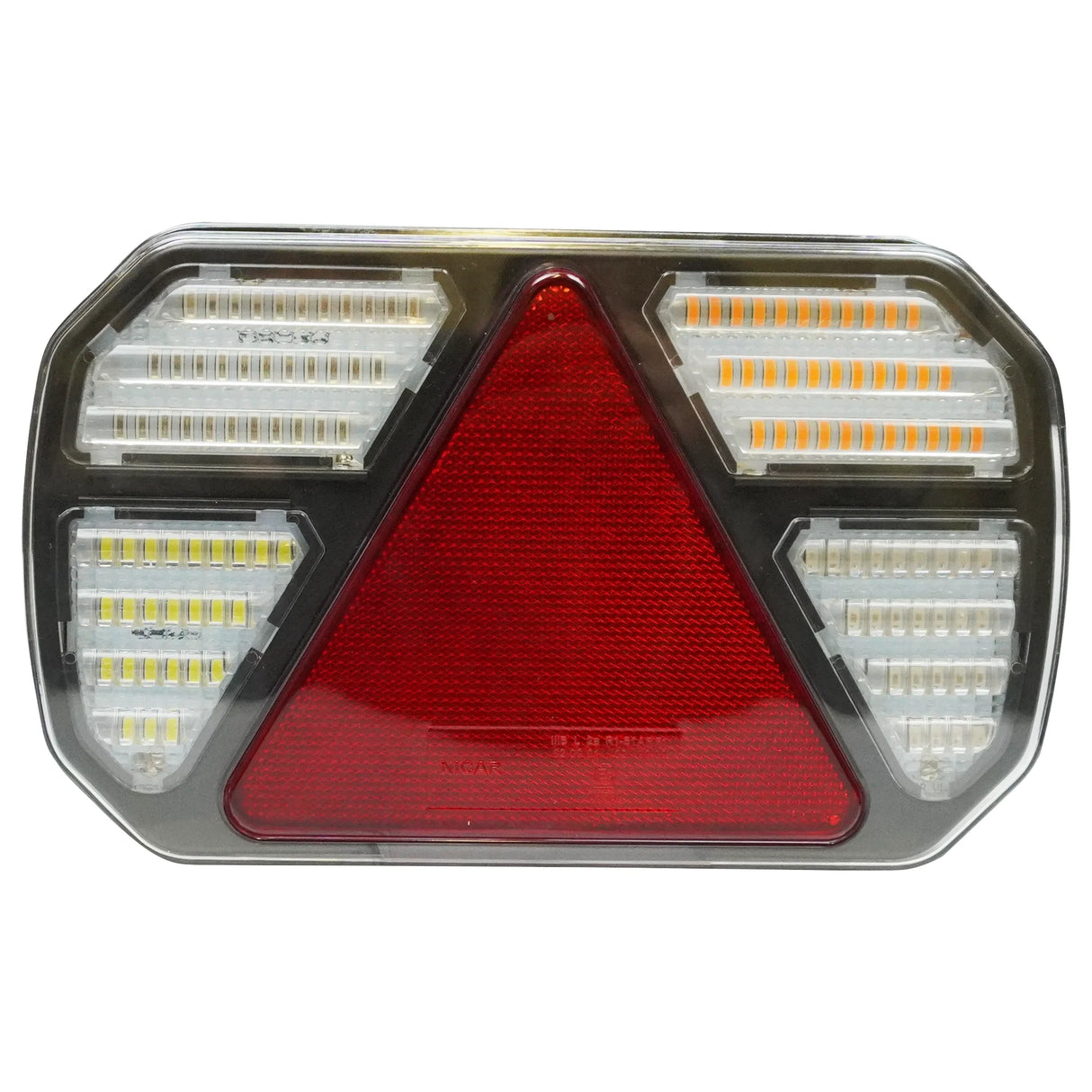LED Rear Light, 6-Function, Triangle Reflector, 12V-24V