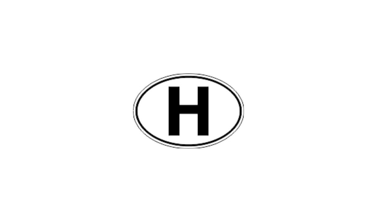 Small 'H' Sticker / Hungary