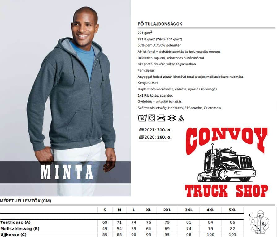 Black DAF Logo Zip-Up Hoodie