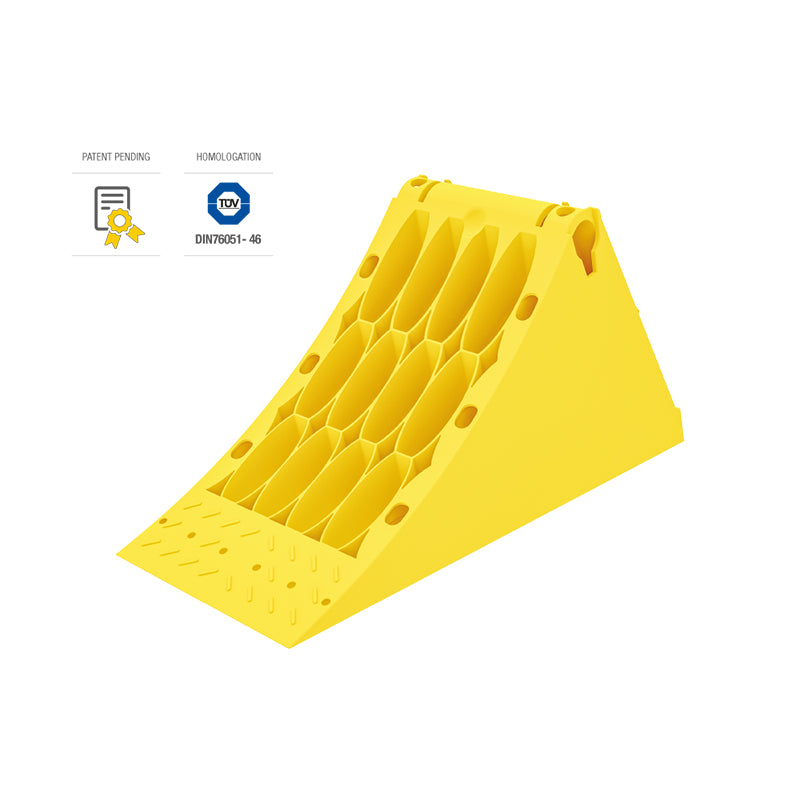 Plastic Wheel Chock with Metal Reinforcement