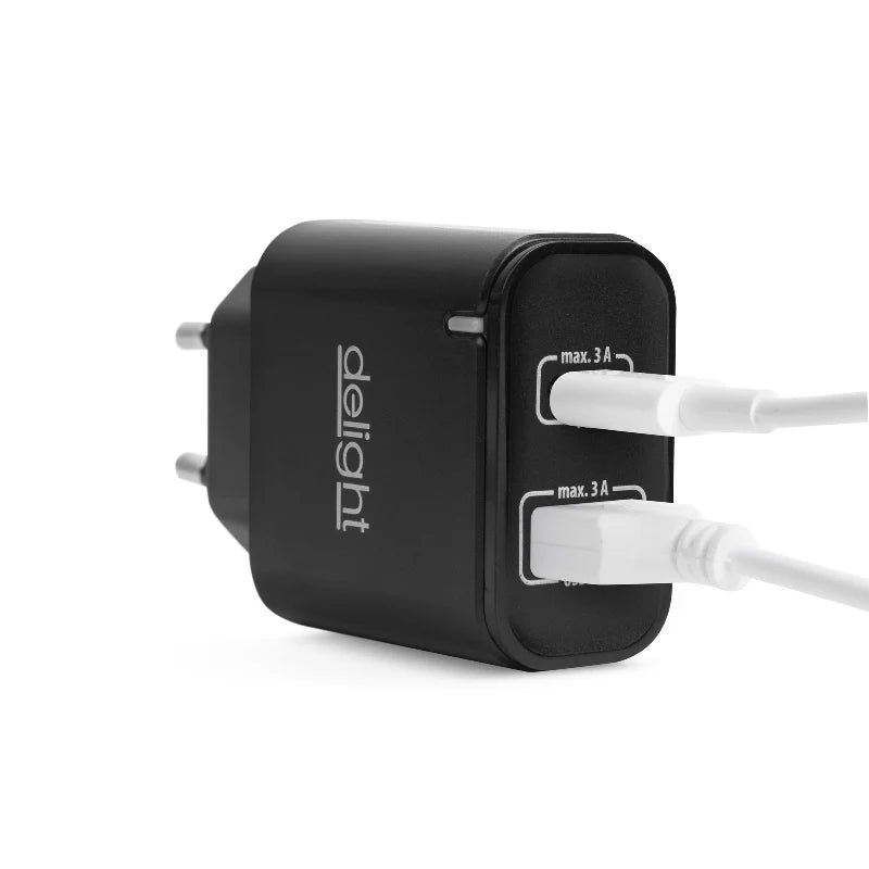 Phone Charger Adapter USB-A + USB-C with PD20W Fast Charging