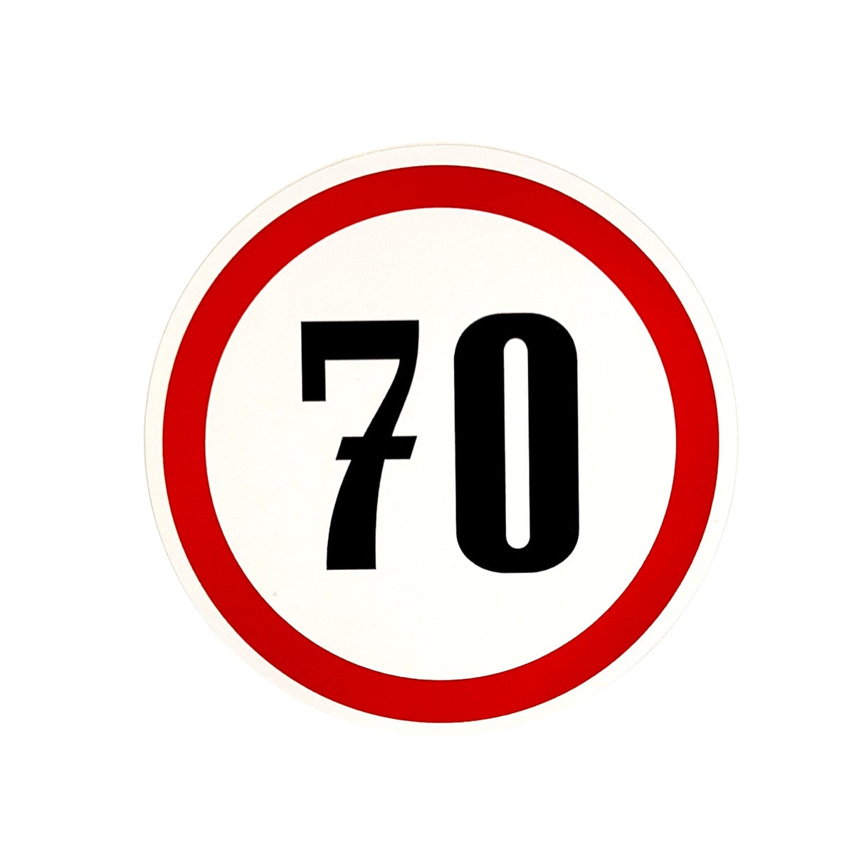 Reflective Speed Limit Sticker – 13 cm & 19 cm