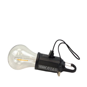 Solar Outdoor Bulb-Shaped Lamp with USB-C Charging