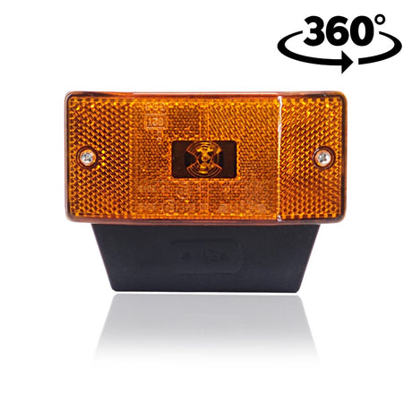 LED Amber Position Lamp with Trapezoid Reflector and Mount