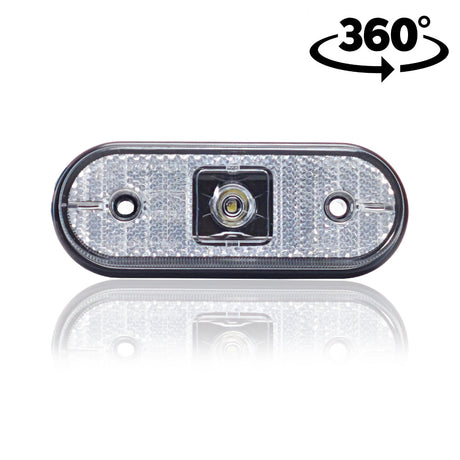 Aspöck Unipoint LED Position Lamp with White Cable