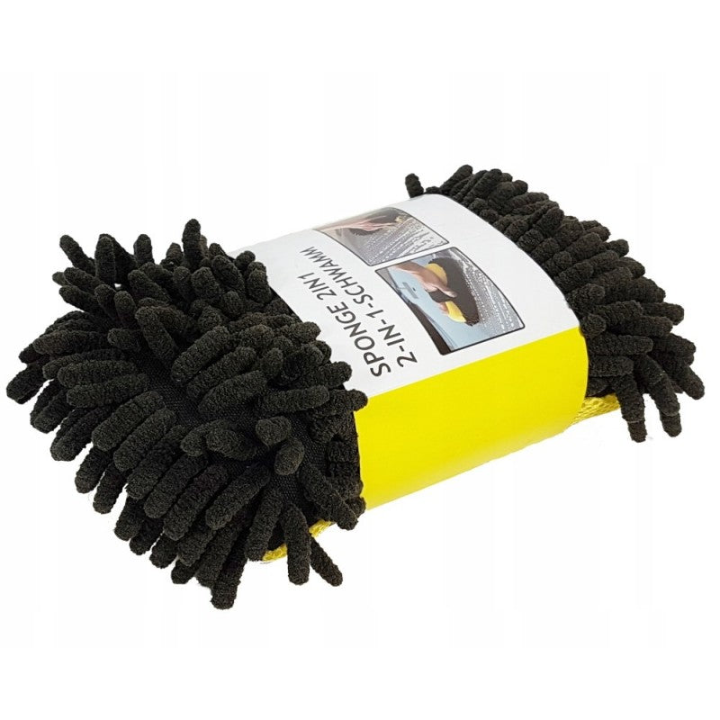 2-in-1 Car Wash Chenille Sponge & Brush