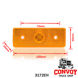 Built-In Amber LED Position Lamp with Reflector