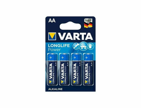 VARTA Longlife Power AA Alkaline Batteries 1.5V - Pack of 4