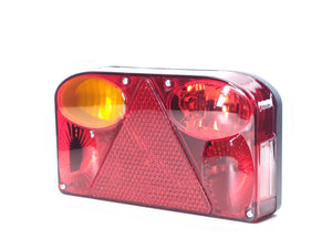 Rounded Triangle Trailer Tail Light with Reflector
