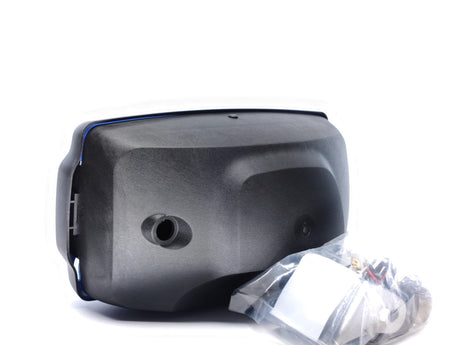 Rectangular High Beam Headlight with Blue Lens and Position Light