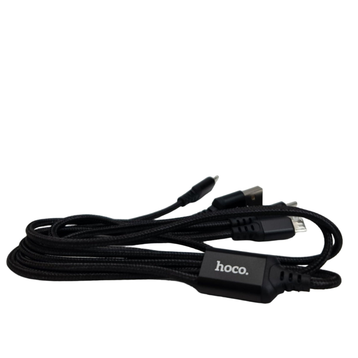 Hoco X76 4-in-1 USB Cable (Lightning/Type-C/Micro USB) 1m Black