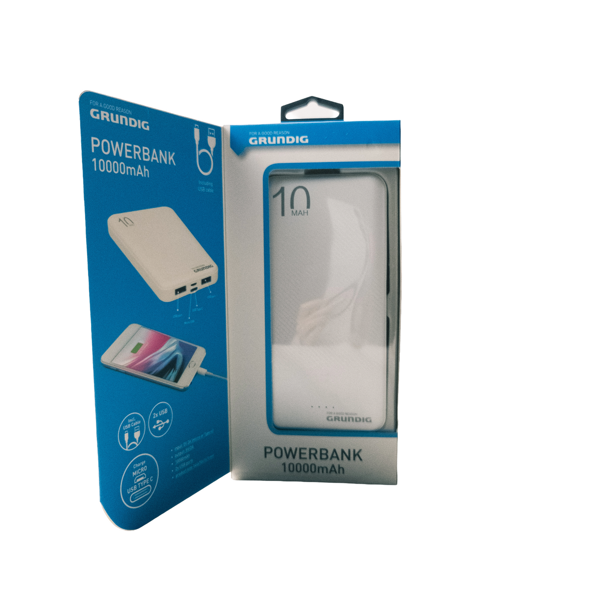 Power Bank Fast Charger for Heated Vest 10000mAh White