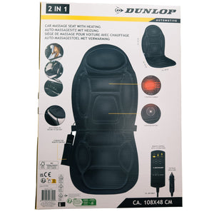 Heated Car Seat Cover with Massage by Dunlop