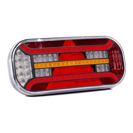 LED Rear Lamp 6-Function with Dynamic Indicator & Triangle Reflector 12-36V