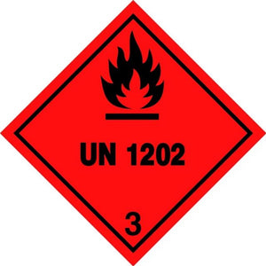 ADR Numbered Hazard Label Sticker