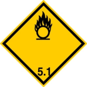 ADR Numbered Hazard Label Sticker