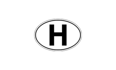 Large Classic H Sticker / Hungary
