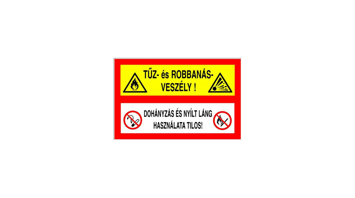 Fire and Explosion Hazard Warning Sticker