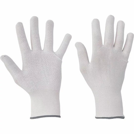 BUSTARD EVO LIGHT Work Glove, White with PVC Dots on Palm - Size 12