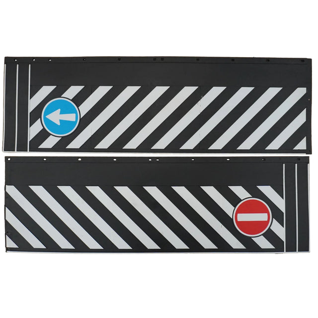 Mud Flap Rubber Apron Set for Left and Right Side, Adjustable 2400-2200 mm
