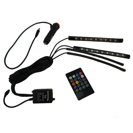 Remote-Controlled Interior LED Strip – 12V, 4x9 LEDs