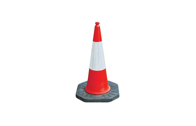 Traffic Cone 500mm Reflective with Plastic Base