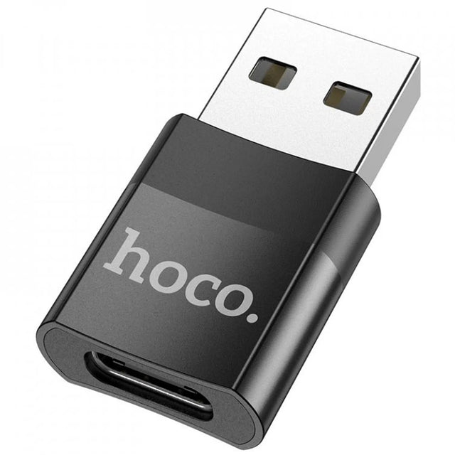 HOCO UA17 USB 2.0 auf USB-C Adapter – Schwarz