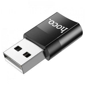HOCO UA17 USB 2.0 auf USB-C Adapter – Schwarz