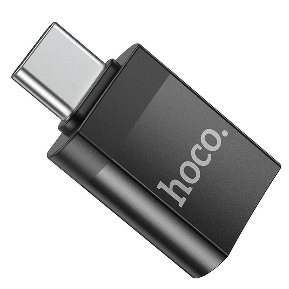 HOCO UA17 USB-C auf USB-A Adapter, Schwarz