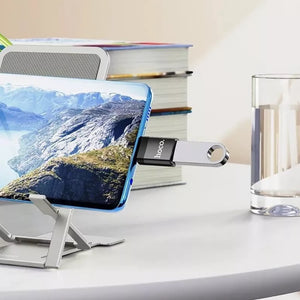 HOCO UA17 USB-C auf USB-A Adapter, Schwarz