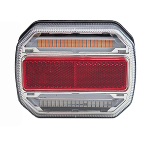 LED Trailer Tail Light with 4 Functions & Reflector, 12V/24V
