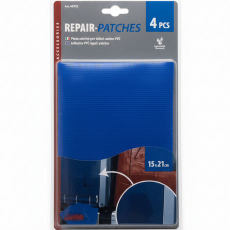Tarpaulin Repair Patch Set – 4 pcs, 15x21 cm