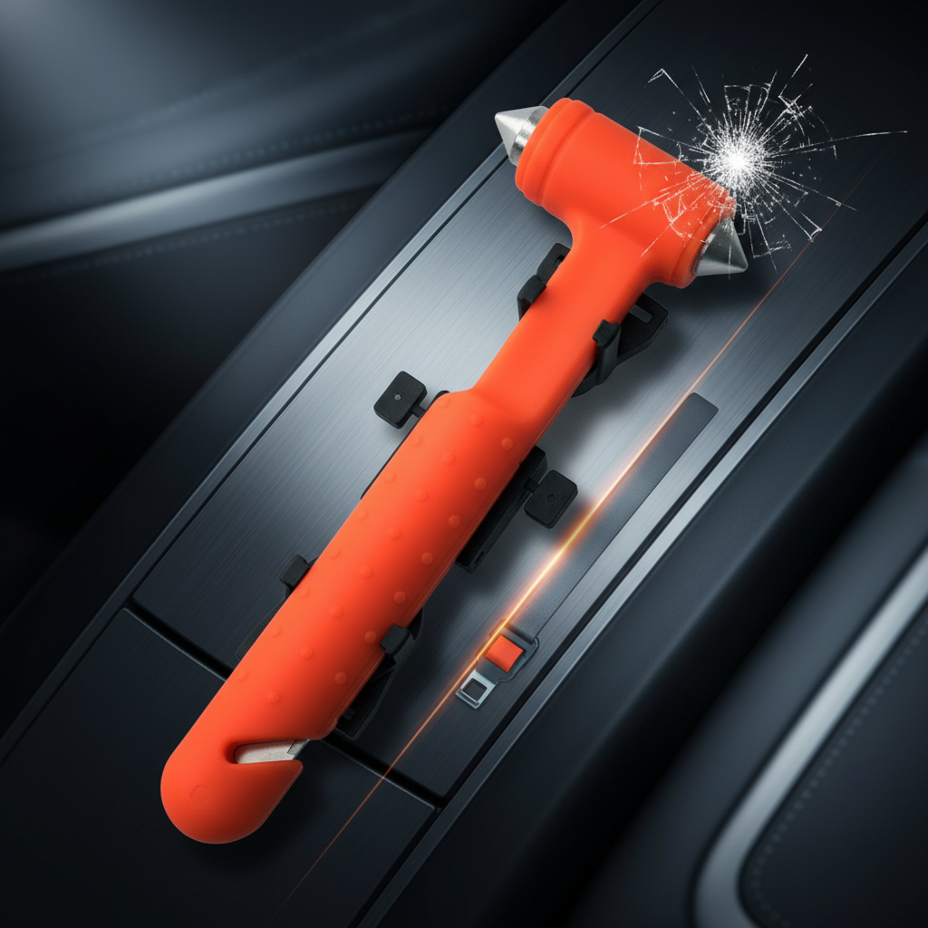 Glass Breaker Hammer & Seatbelt Cutter