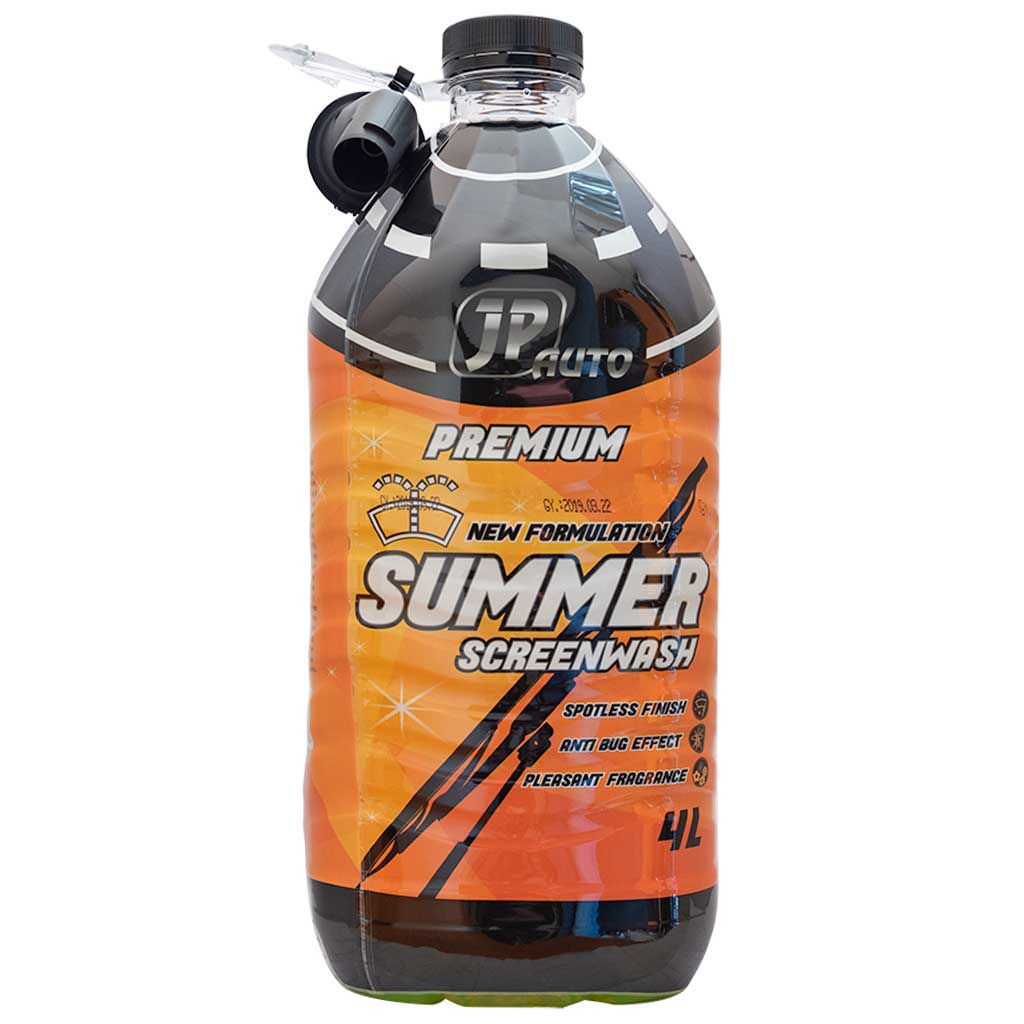 JP Premium Summer Windshield Washer Fluid 4L with Spout, PET Bottle