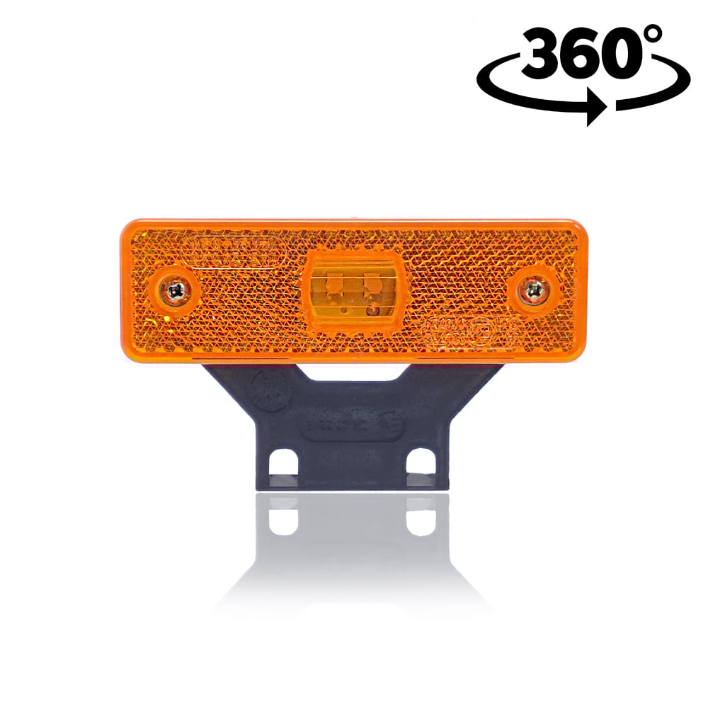 Built-in LED Position Light with Amber Lens and Holder