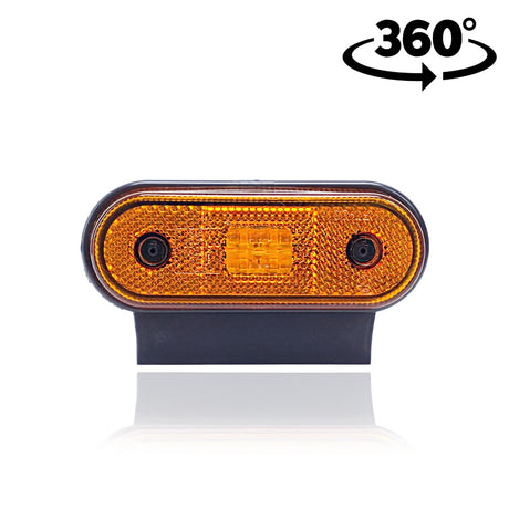 LED Position Lamp with Rounded Amber Holder, 4 LEDs