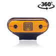 Aspöck Unipoint LED Position Lamp Amber with 45° Bracket