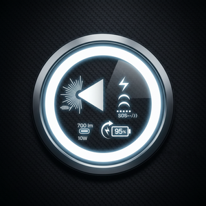 Rechargeable LED Flashlight 700 Lumens 10W